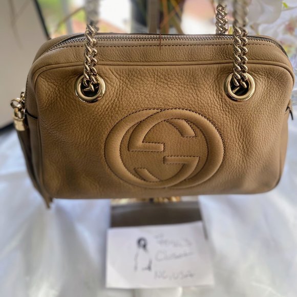 Gucci Soho Neude Leather Shoulder Bag - Picture 1 of 16